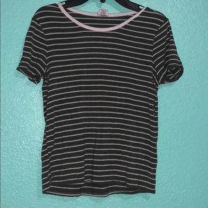 Army green striped crop top